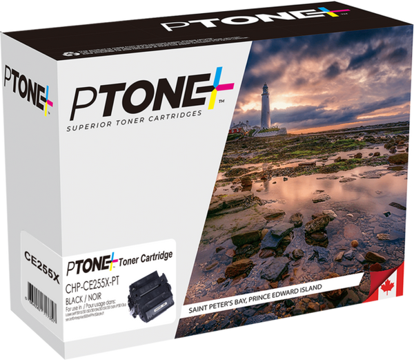 Ptone® – Cartouche toner 55X noire rendement élevé (CE255X) – Qualité Supérieur. - S.O.S Cartouches inc.