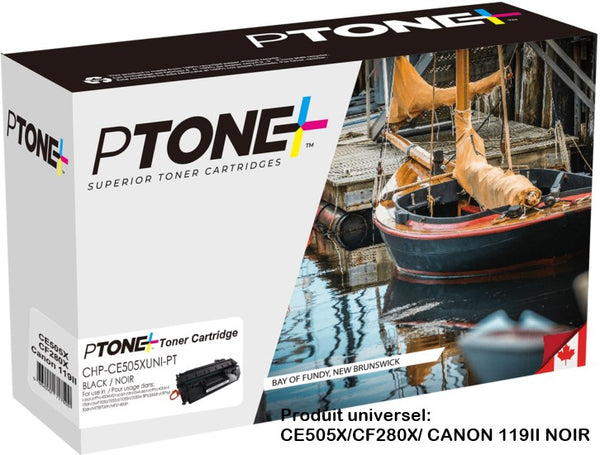 Ptone® – Cartouche toner 80X noire rendement élevé (CF280X) – Qualité Supérieur. - S.O.S Cartouches inc.