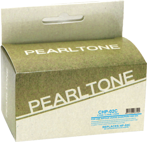 Pearltone® – Cartouche d'encre 02 XL cyan rendement élevé (C8771WN) – Modèle économique. - S.O.S Cartouches inc.