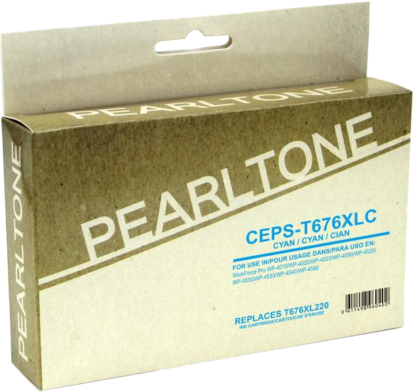 Pearltone® – Cartouche d'encre 676XL cyan rendement élevé (T676XL220) – Modèle économique. - S.O.S Cartouches inc.